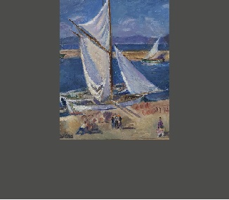 Tartanes dans le Port de Saint Tropez (1926) 65 x 54 cm